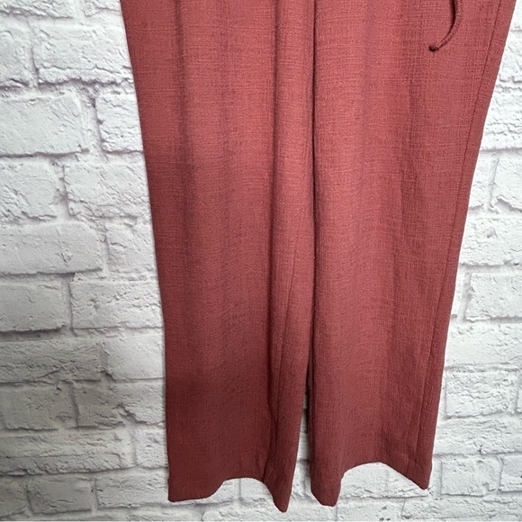 Madewell Texture & Thread Mauve Short Sleeve Wrap Jumpsuit - Picture 11 of 16